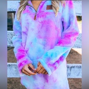 Southern Fried Chics Sully Tye-Dye Sherpa